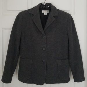 Petite Sophisticate gray winter blazere